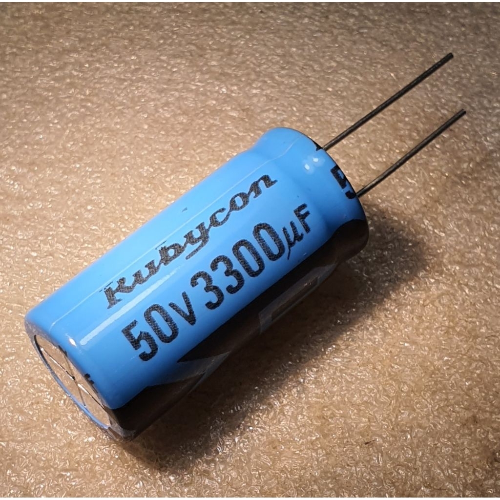 3300uf 50V Rubycon asli dimensi 18*37*