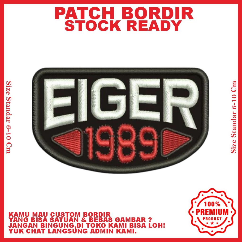 Emblem Patch Bordir Eiger High Quality - stitchsoul
