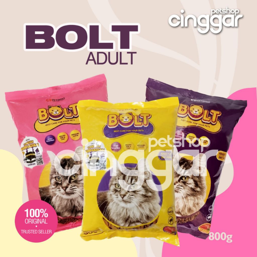 Makanan Kucing  BOLT 800g FRESHPACK