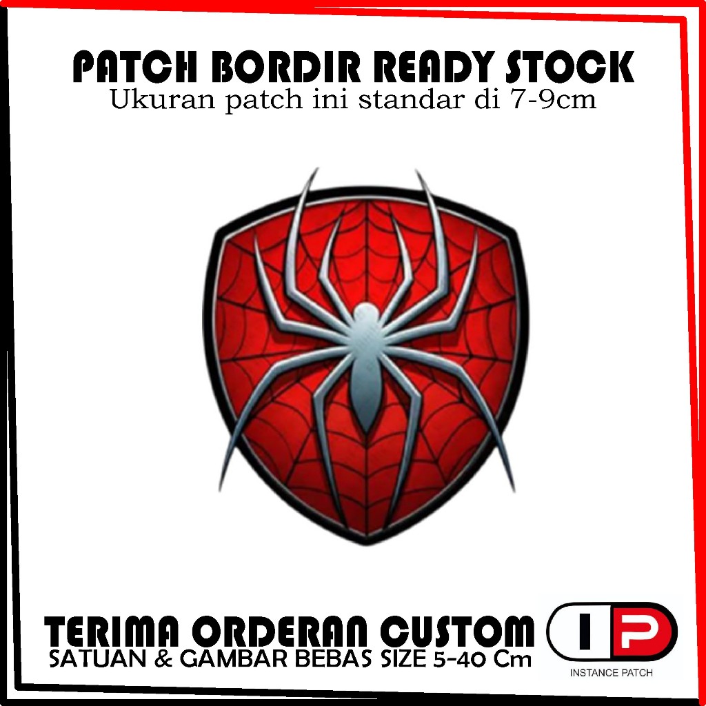 EMBLEM PATCH BORDIR SPIDERMAN KEREN - instancepatchid