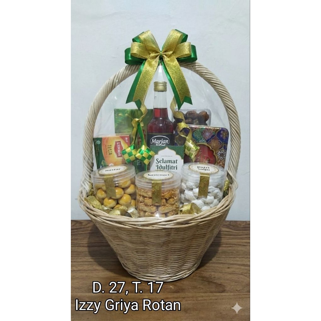 Keranjang parcel bulat