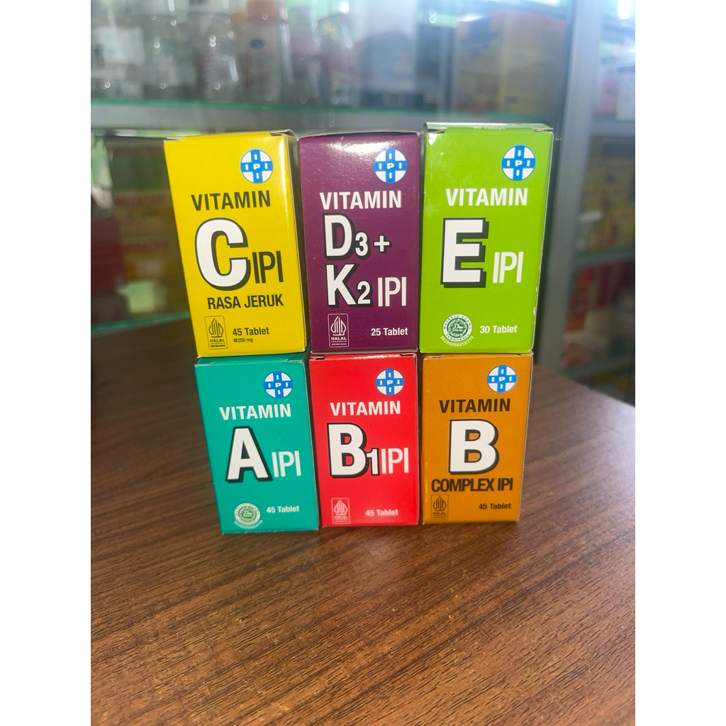 Vitamin IPI (B1, B Complex, E, C, D3K2, dll)
