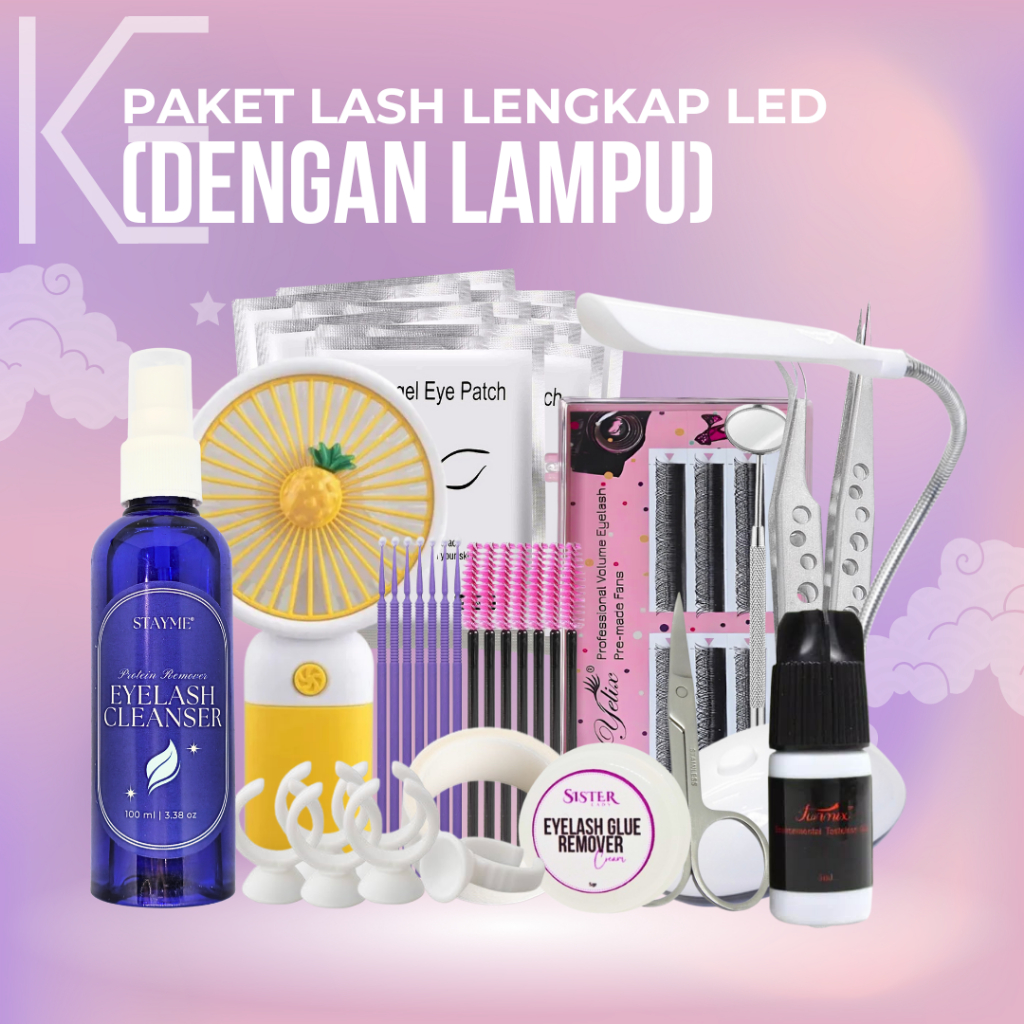 PAKET EYELASH EXTENTION + LAMPU KOMPLIT LENGKAP