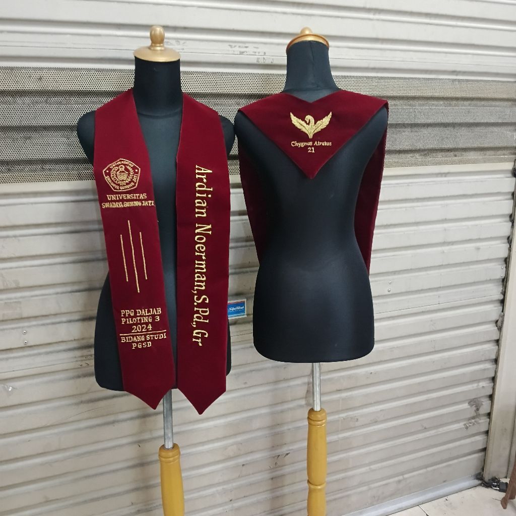 Selempang Wisuda model V Premium
