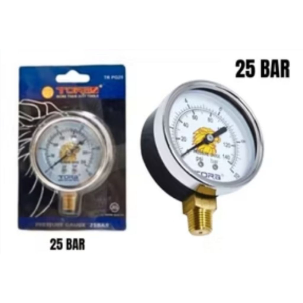 Manometer pressure gauge 25bar Tora