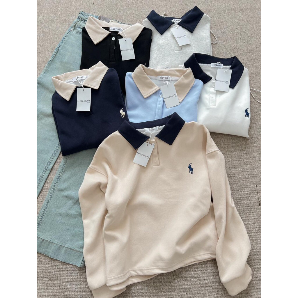 SweaterWanitaKaosKancingHalf