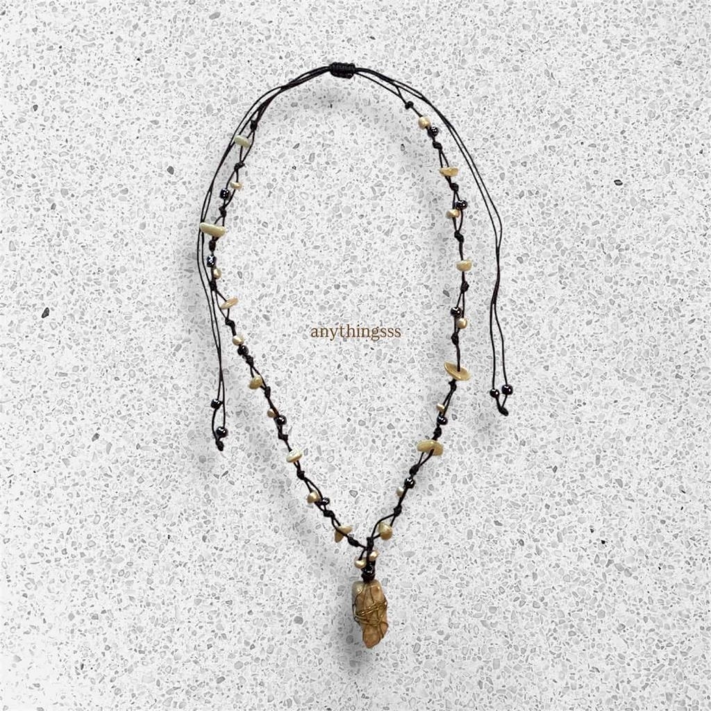 Wire Wrapped Gemstone Necklace