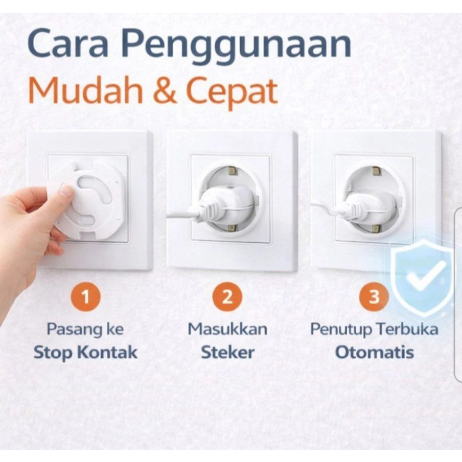 [Dapat 3] Safe Plug pengaman stop kontak Putar otomatis