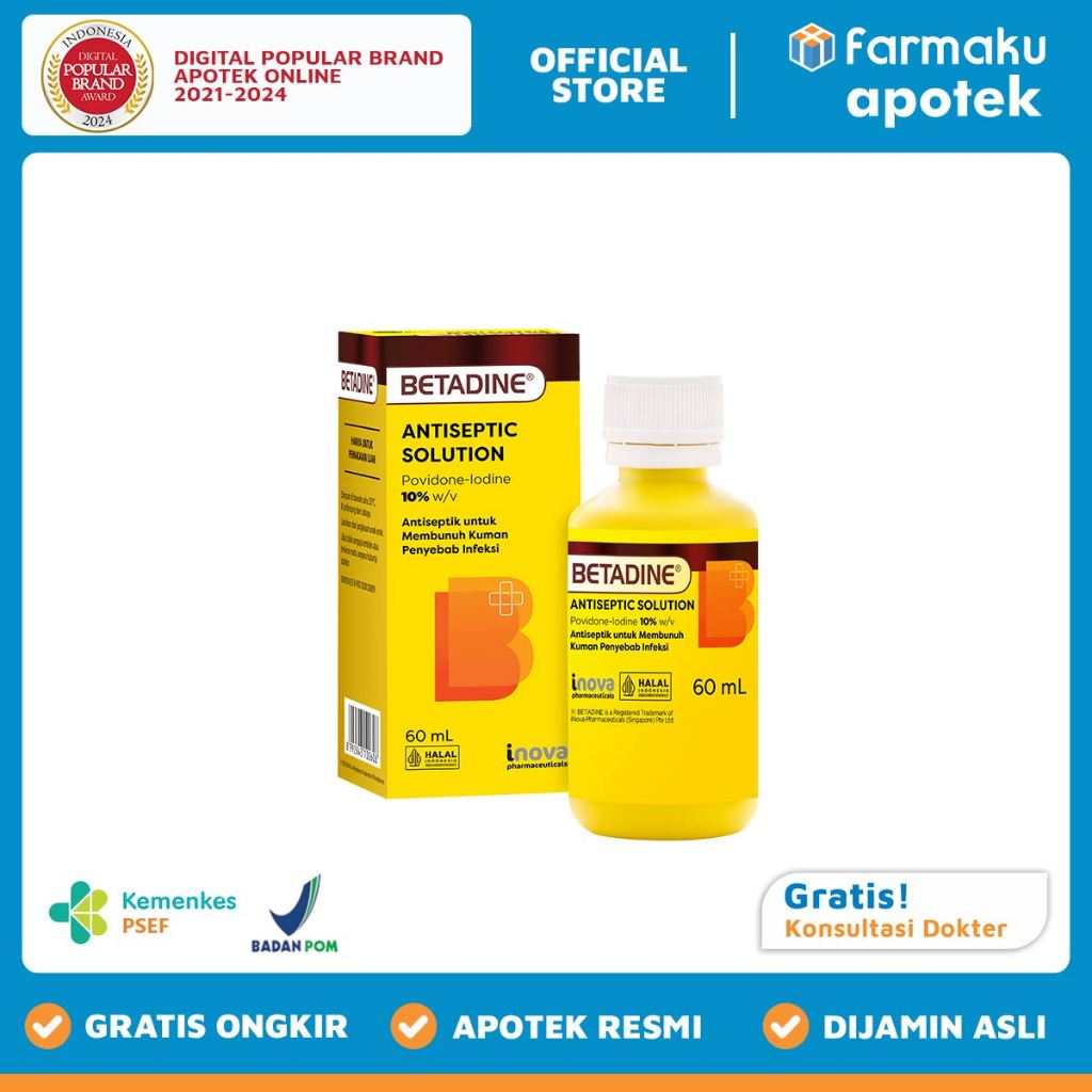 Betadine Antiseptic Solution 60 ml - BIN