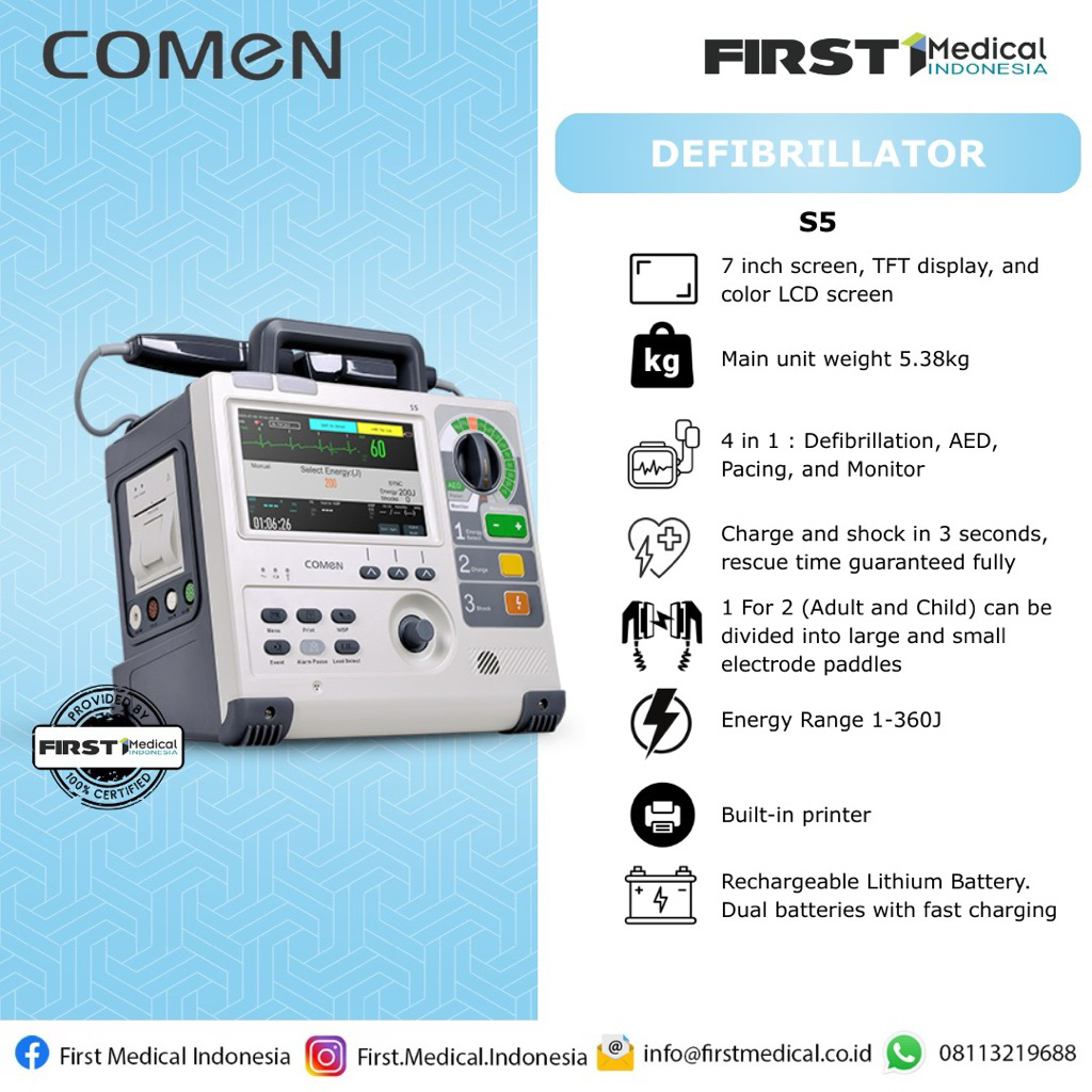 Defibrillator DC Shock Comen S5