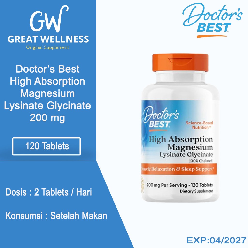 (BISA COD) DOCTOR MAGNESIUM High Absorption Chelated 120 Tablets