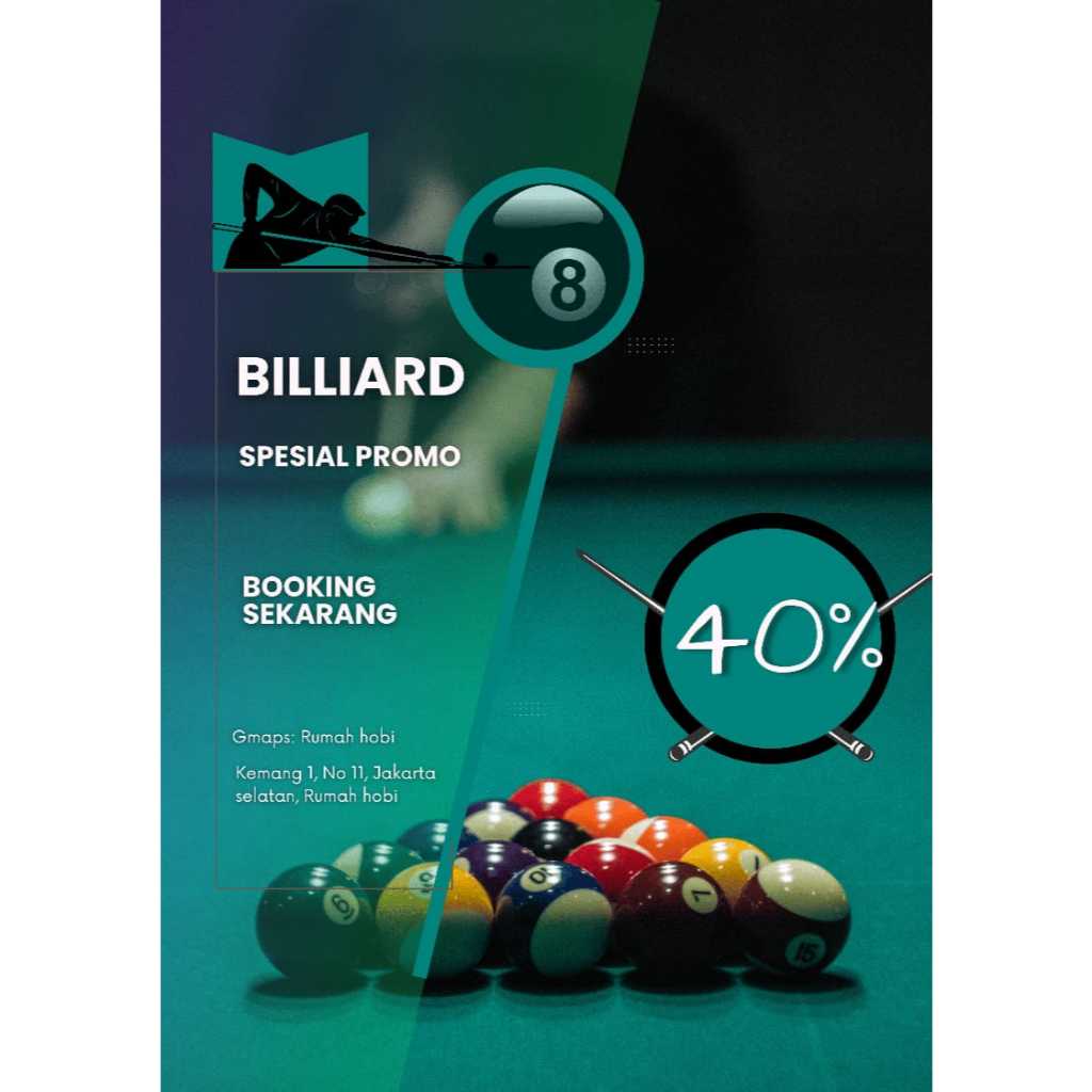 Voucher Billiard – Diskon 40%