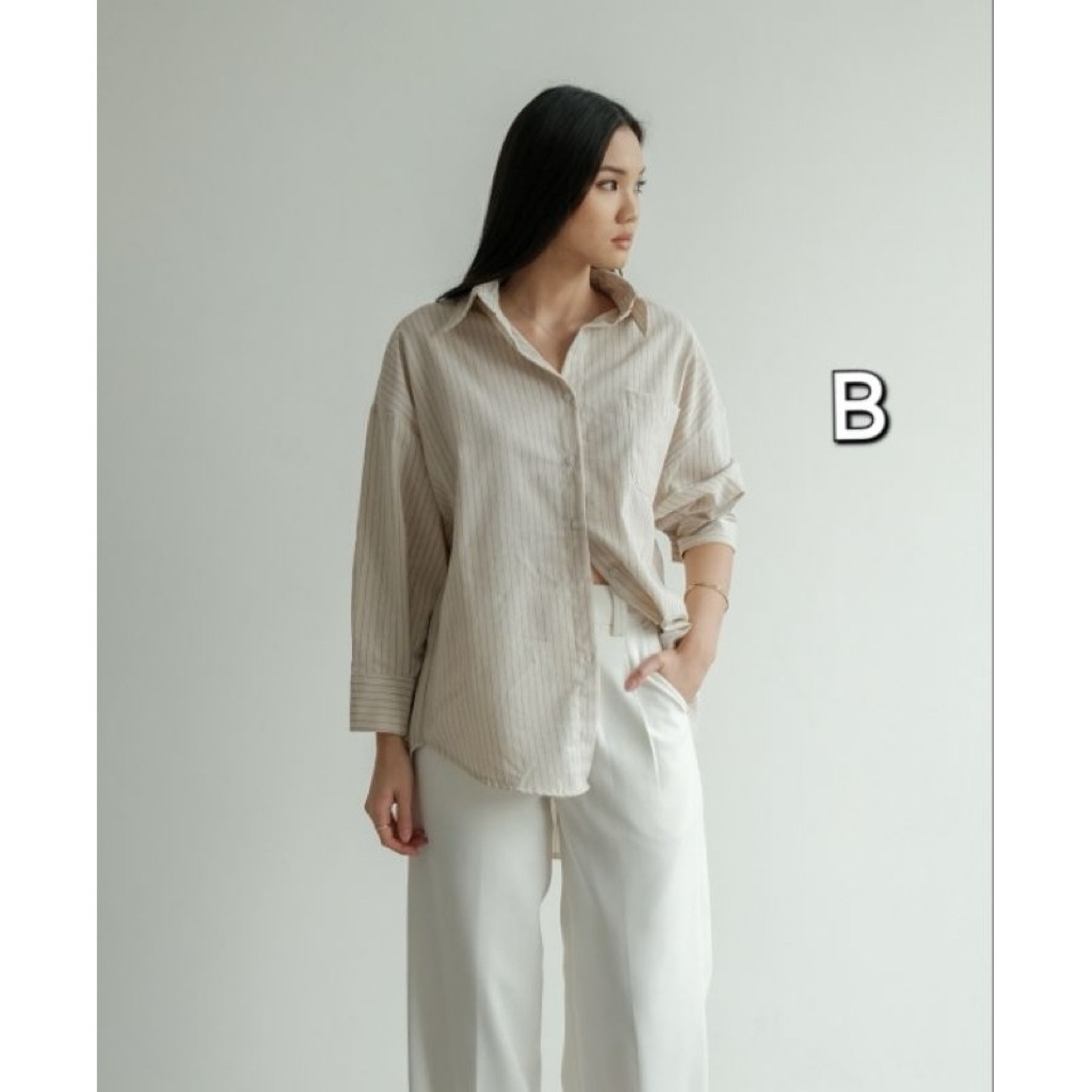 Kemeja Linen Stripe