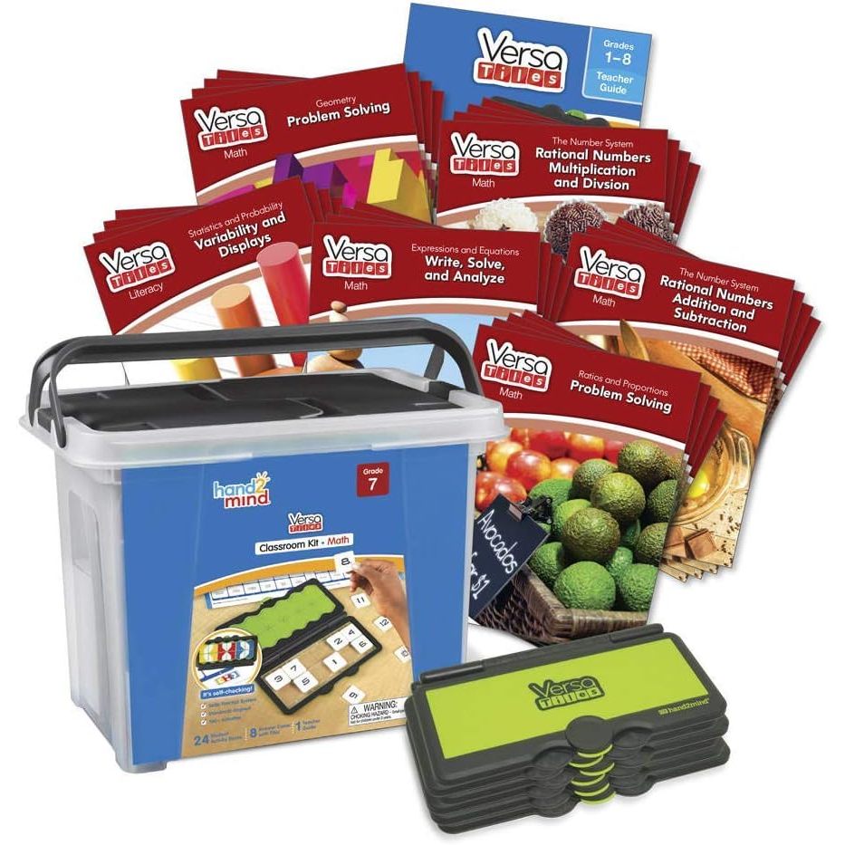 hand2mind VersaTiles Math Classroom Set, an Independent Self-Checking & Skill Practicing System