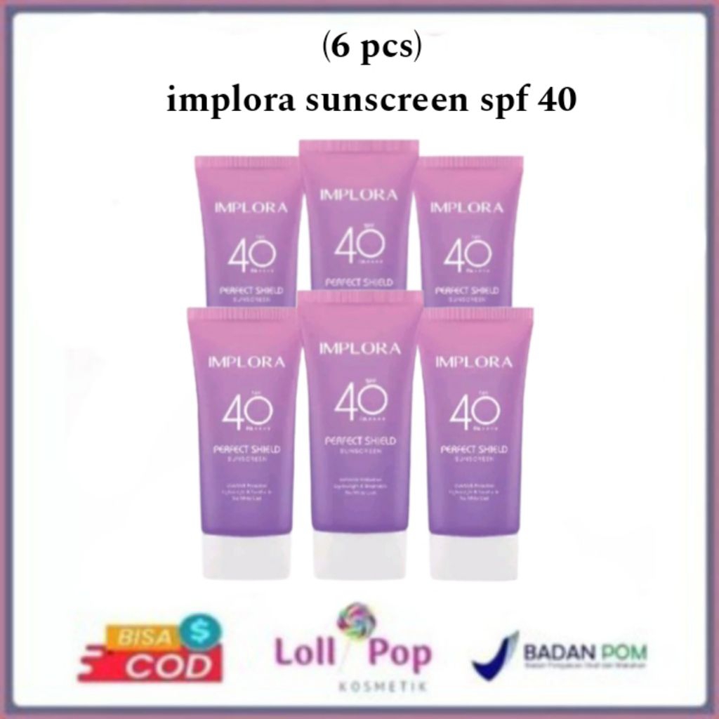 [6 pcs] Implora Perfect Shield Sunscreen SPF 40 PA+++