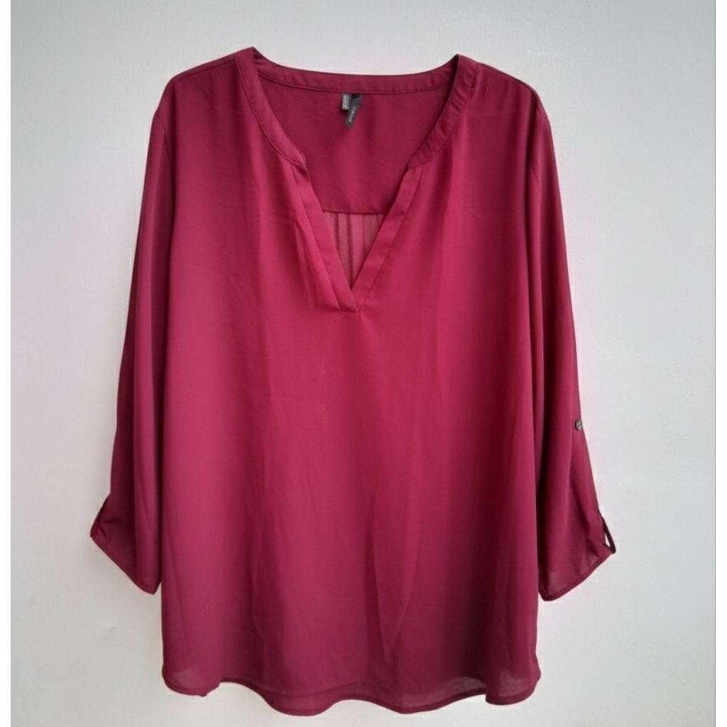 blouse maroon (preloved)