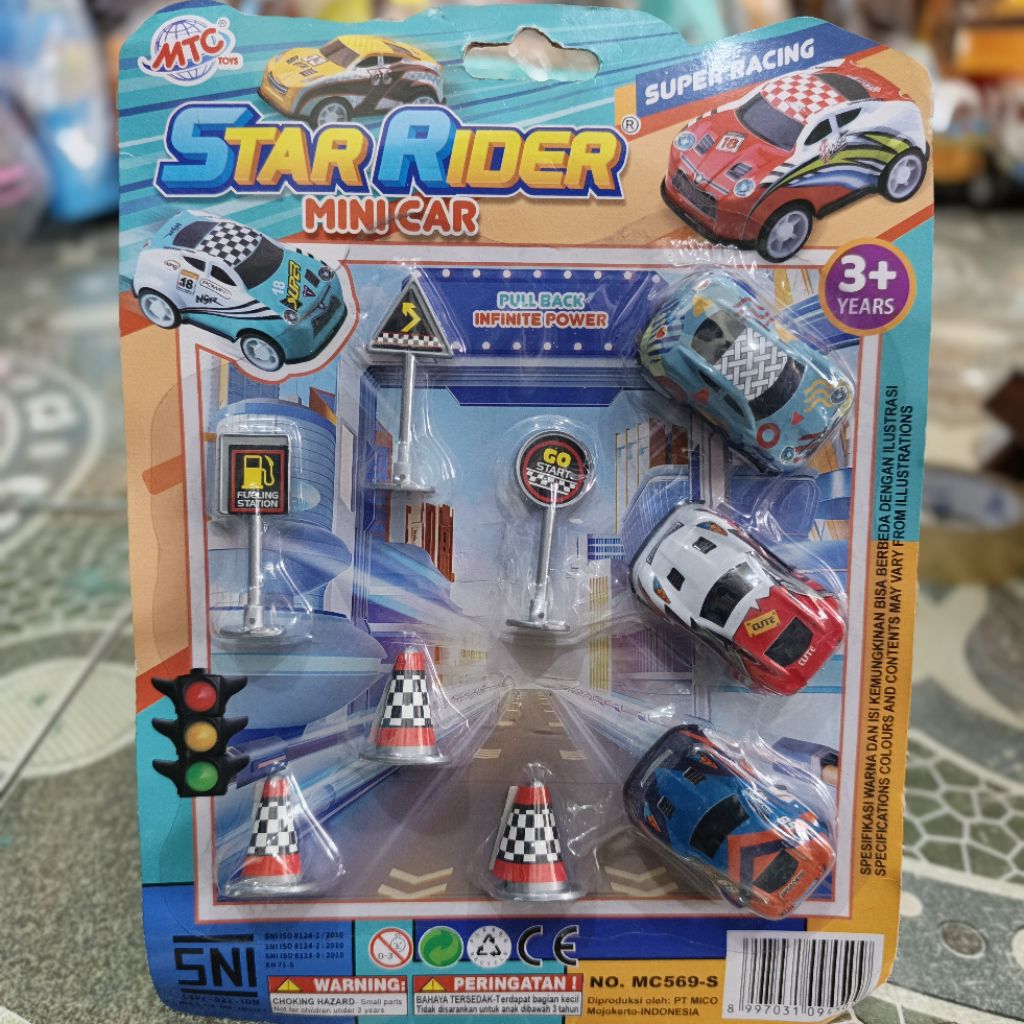 Mainan Mini Car Star Rider Pullback Set RUMAH_UNIK