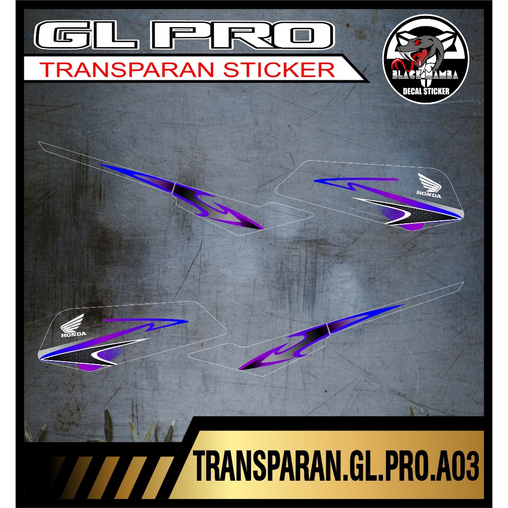 STRIPING TRANSPARAN GL PRO STICKER TRANSPARAN  GL PRO  CODE A03