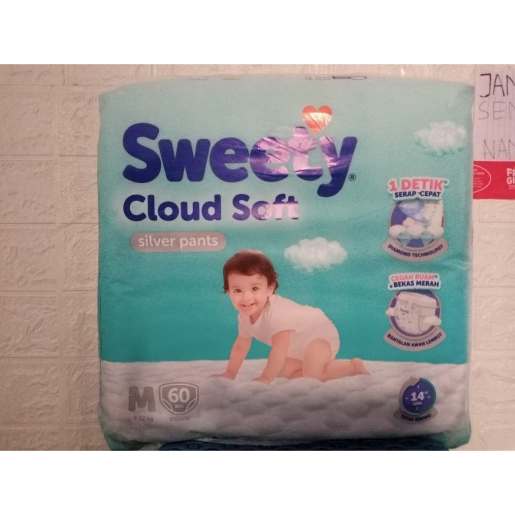 Sweety ​Cloud Soft Silver Pants semua ukuran