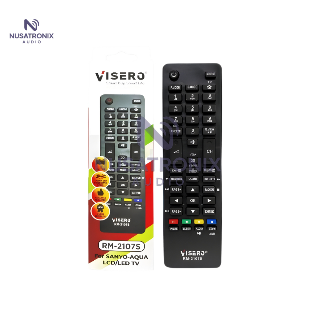 VISERO REMOTE MULTI TELEVISI LCD/LED SANYO/AQUA RM-2107 S