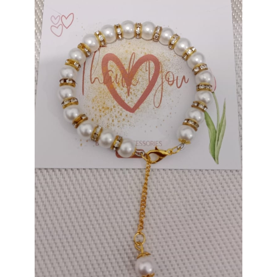 Gelang handmade mutiara gold