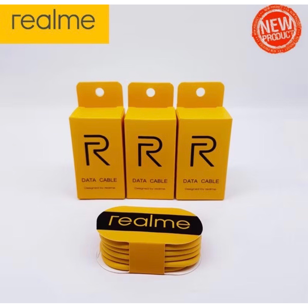 Kabel Data Realme packing orange Vooc Fast Charging Micro USB & Type-c USB