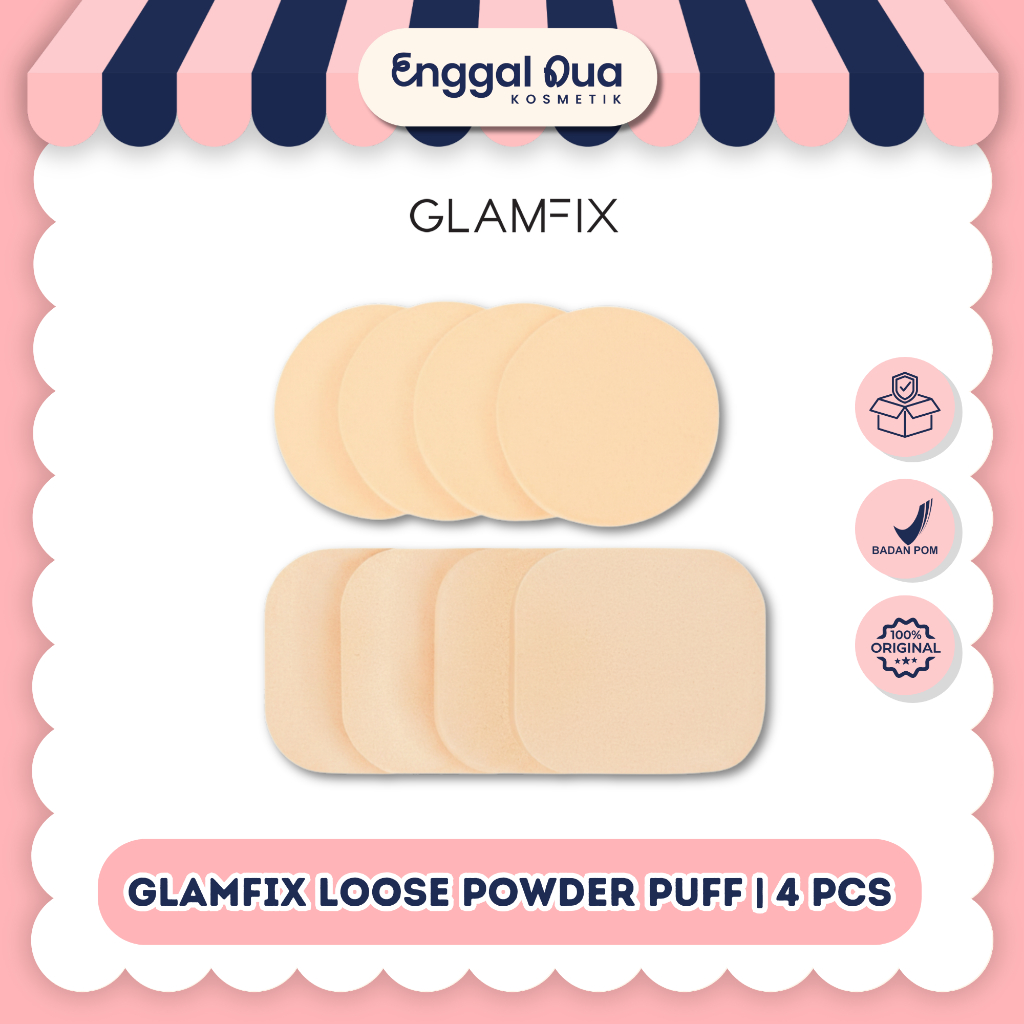 Glamfix Basic Compact Sponge Circle & Square series | Isi 4 pcs | Soft Compact