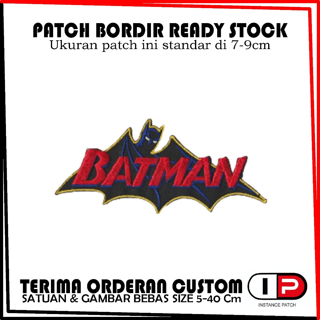 EMBLEM PATCH BORDIR BATMAN KEREN - instancepatchid