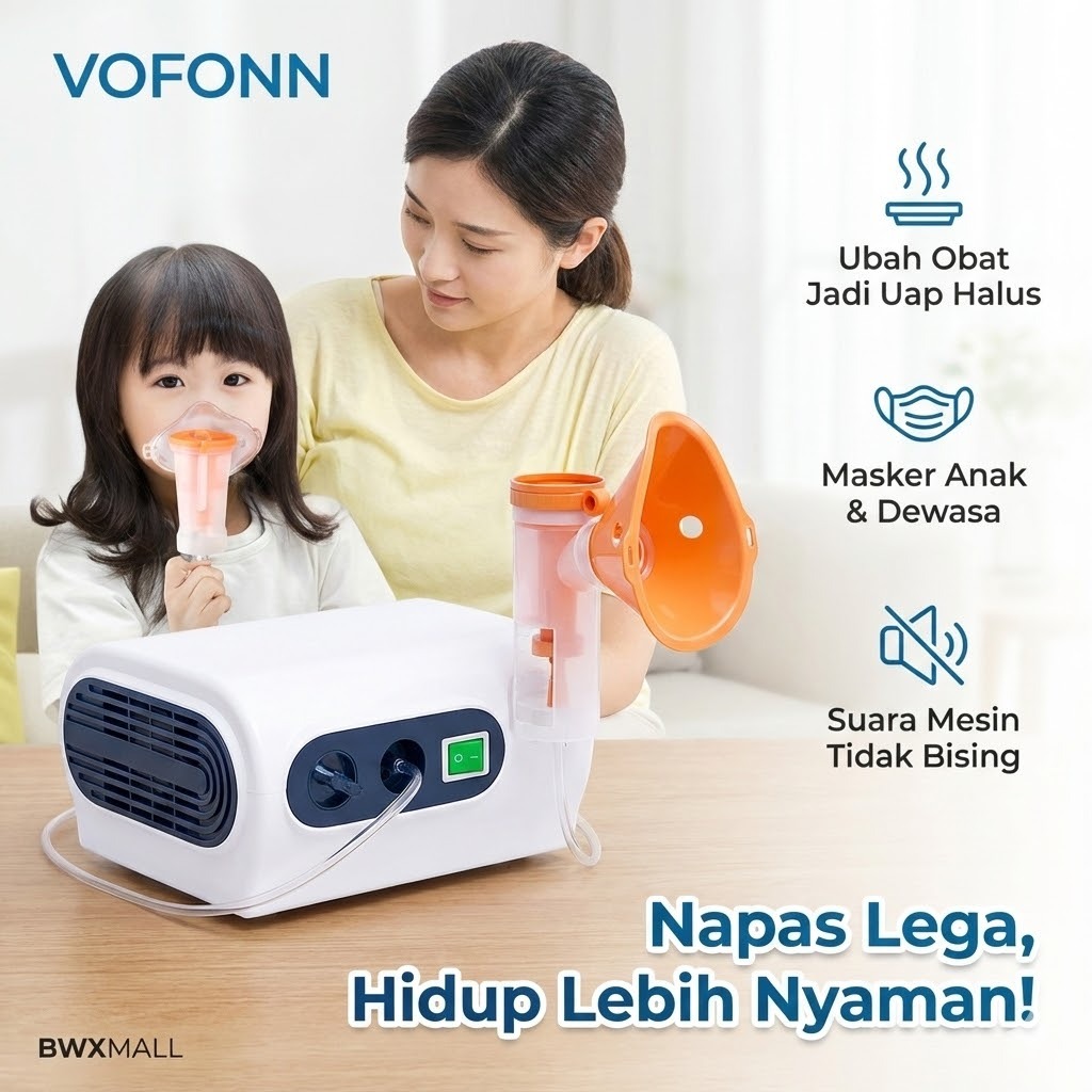 Alat Terapi Pernapasan Nebulizer Compressor Inhaler Atomizer Asma Bronkitis