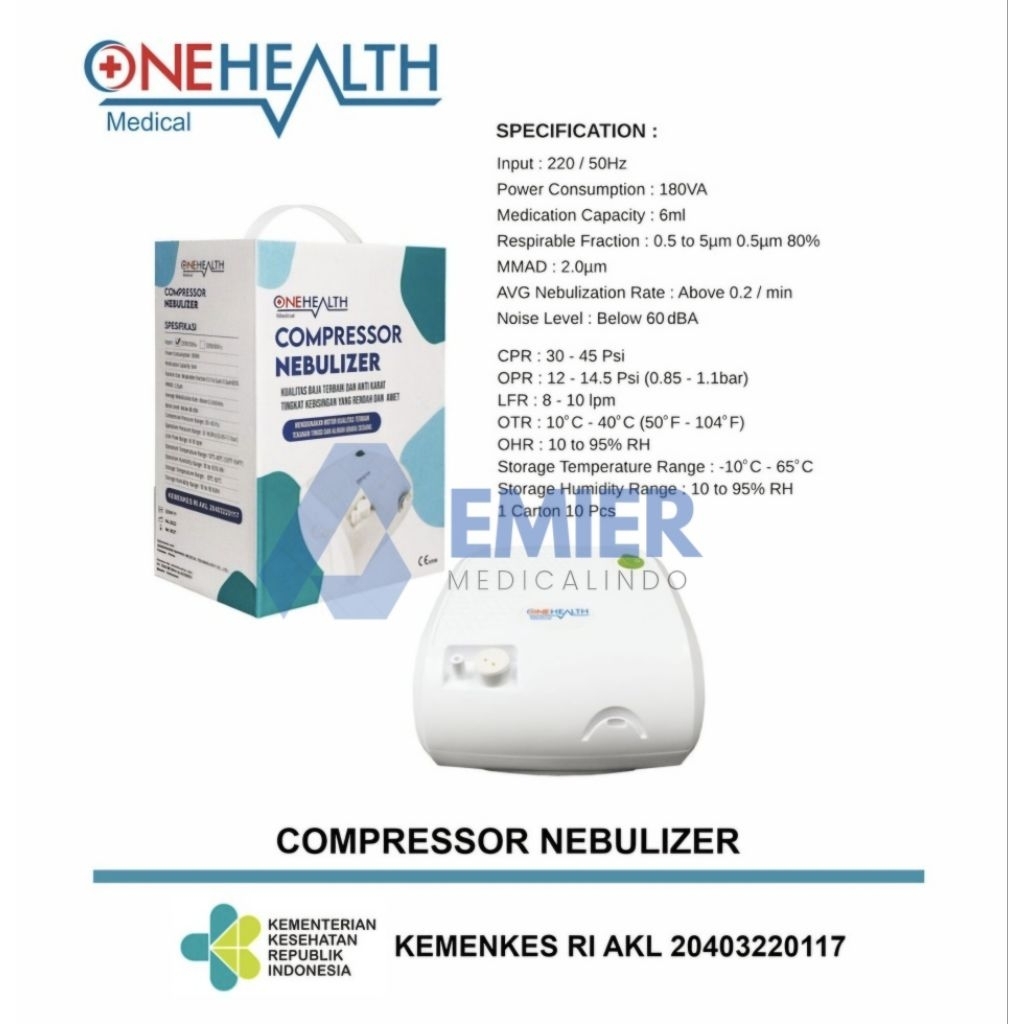 Nebulizer Compressor Onehealth