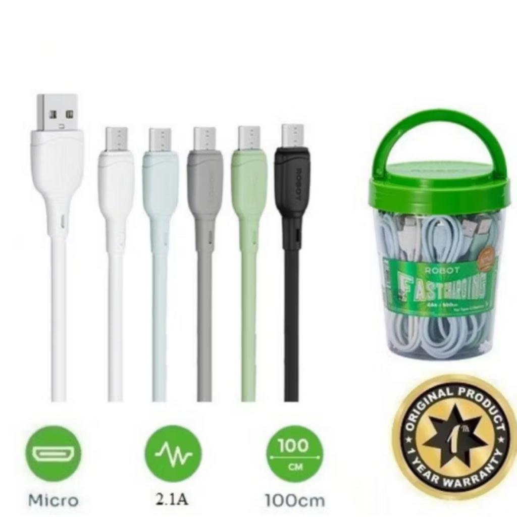 ROBOT Kabel Data fast charging robot RBM100S II android micro Per PCS