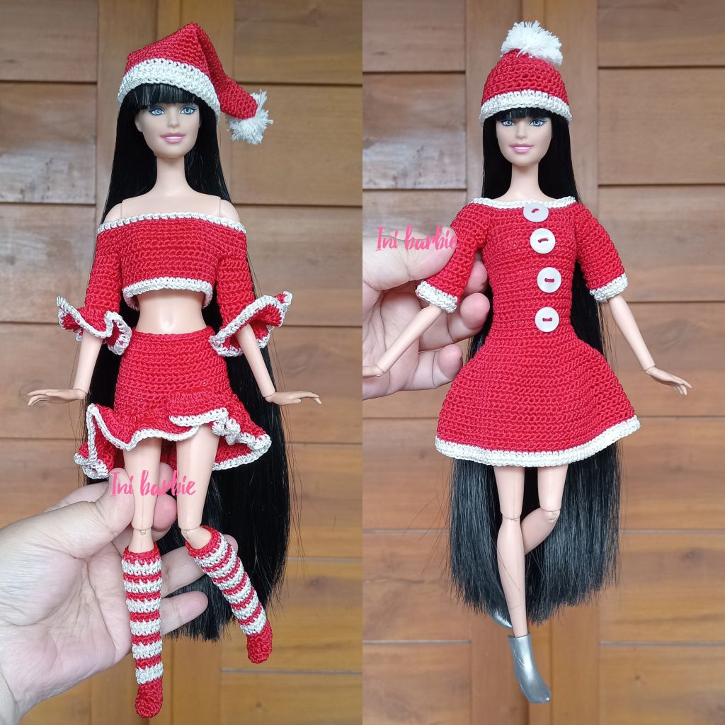 Baju Rajut Boneka Barbie Handmade