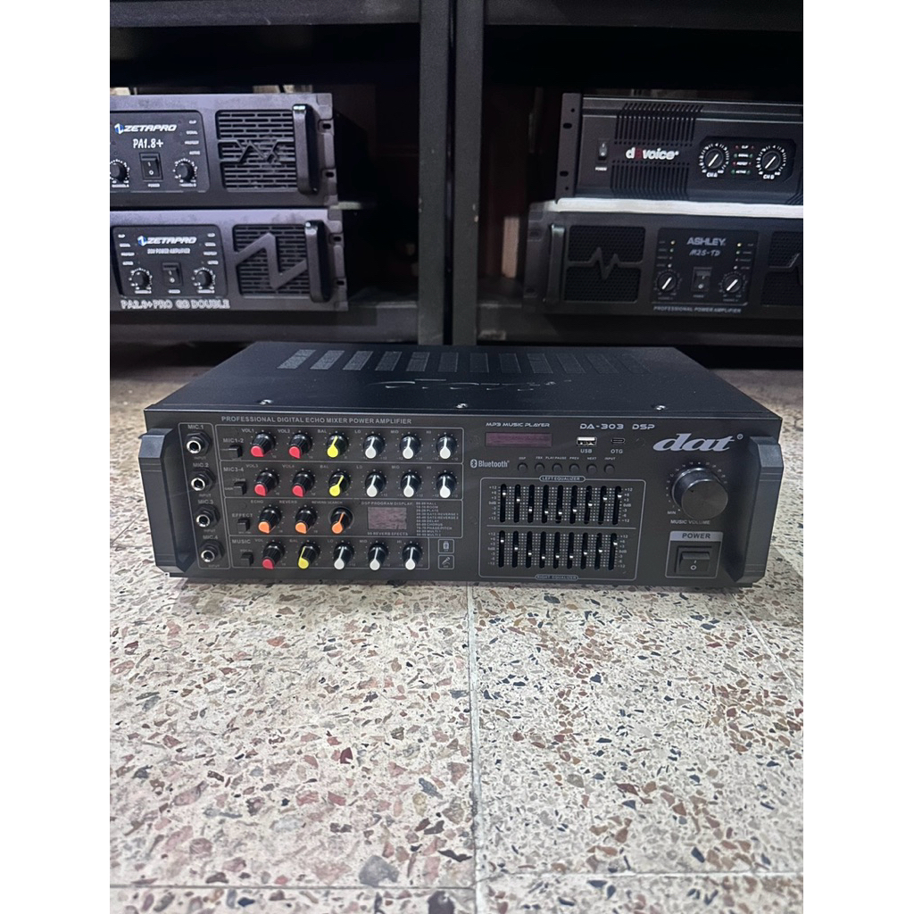 AMPLIFIER DAT DA-303 DSP AMPLIFIER DAT EQUALIZER PLUS BLUETOOTH USB PLAYER BERGARANSI