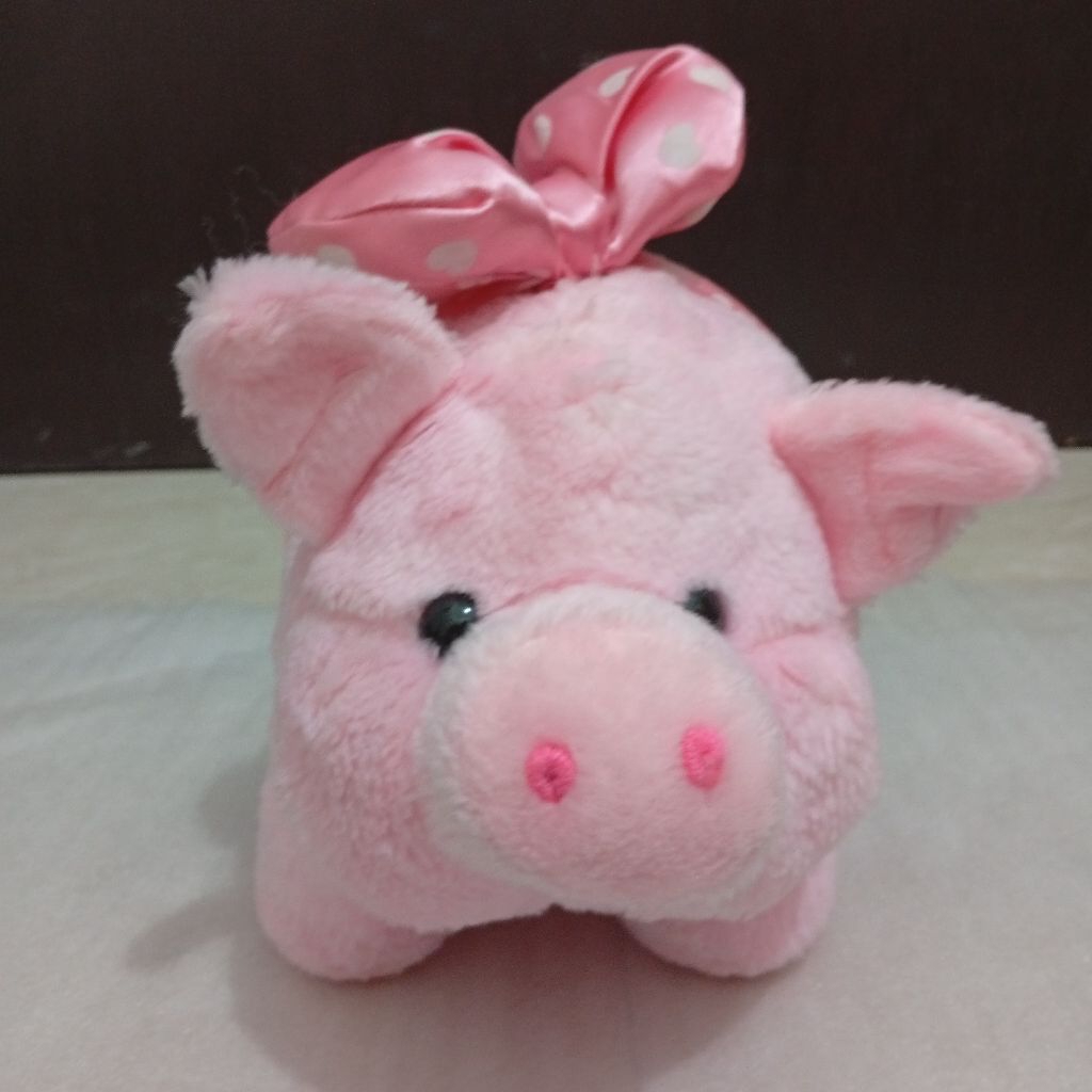 Preloved second boneka pig pink