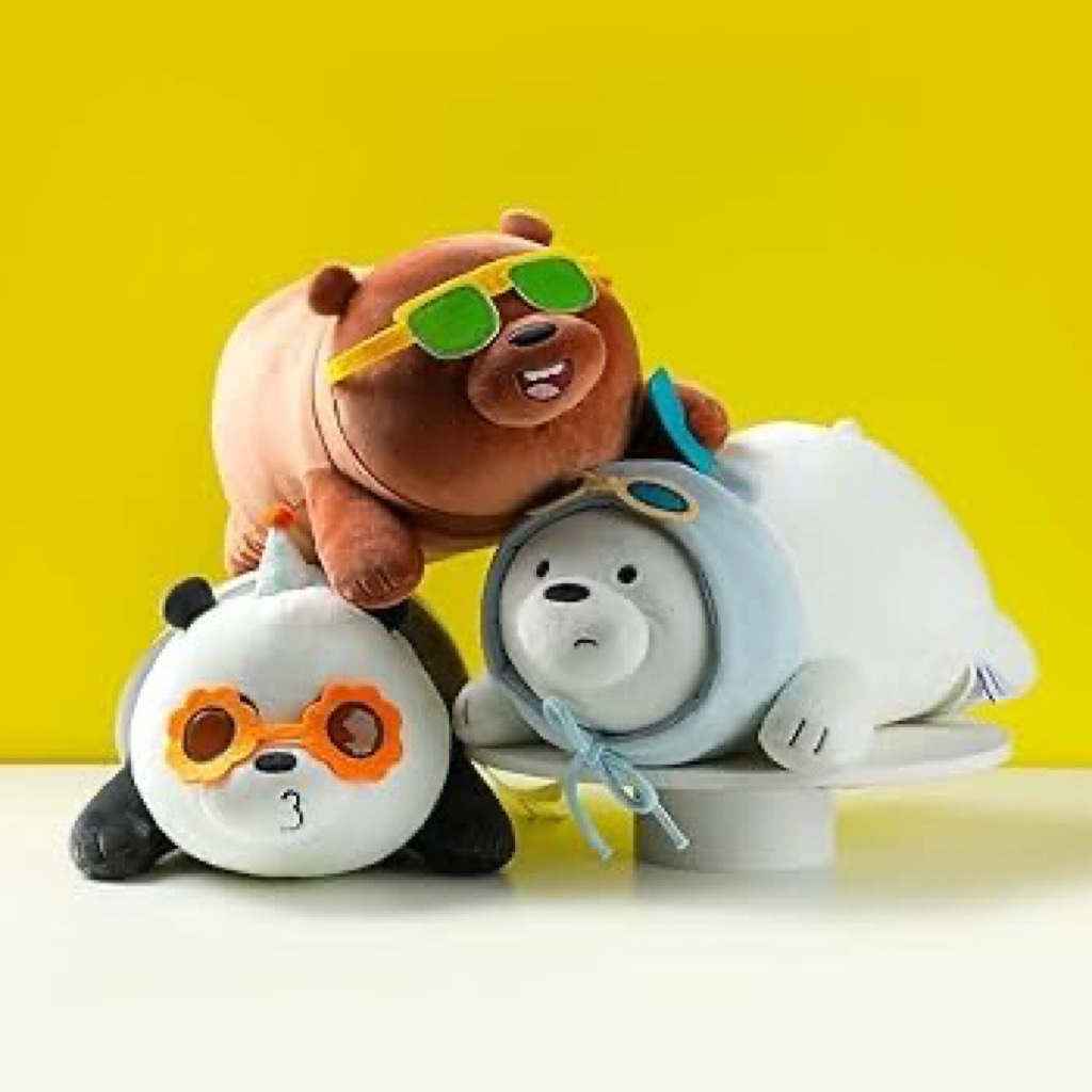 We Bare Bears Lying Plush Toy / boneka wbb