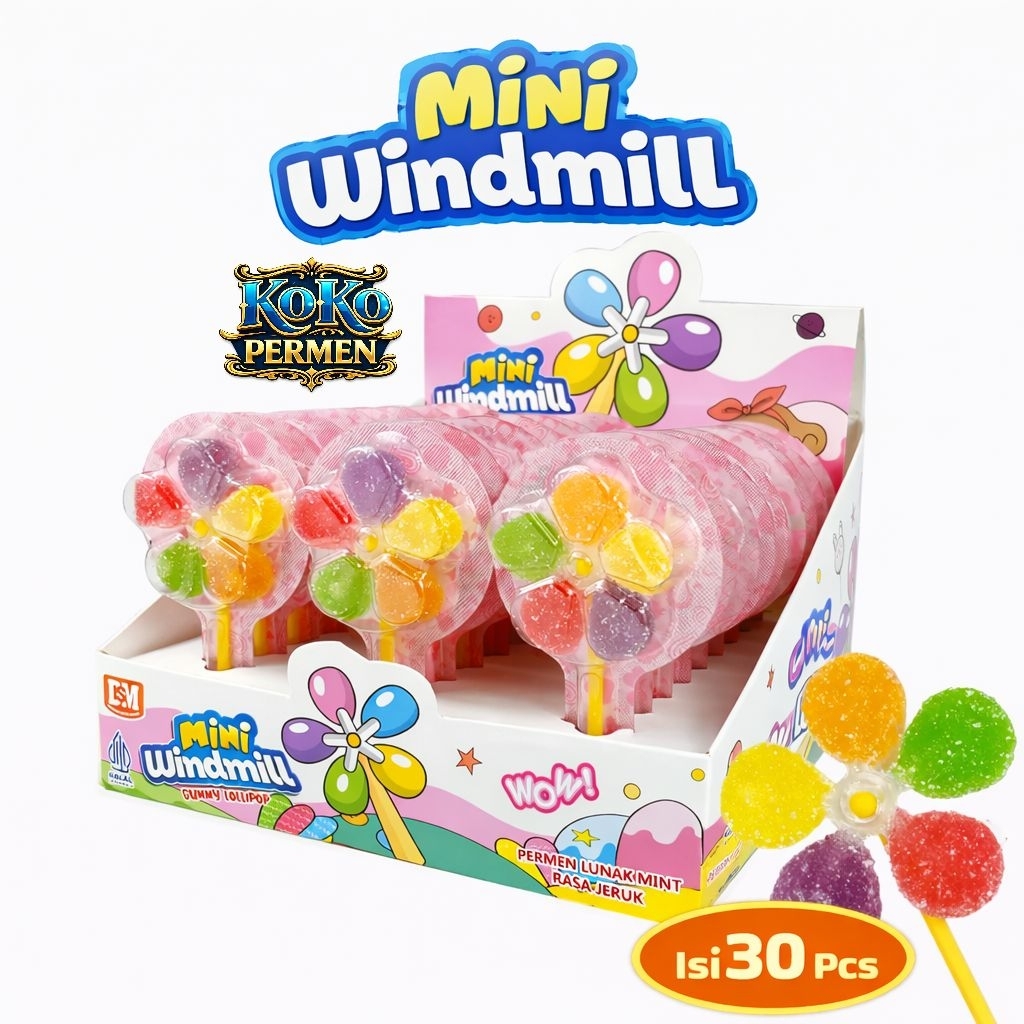 Permen Lunak MINI WIND MILL 30 Pcs