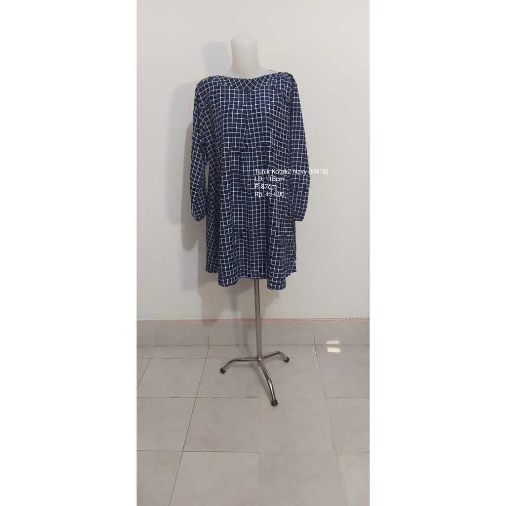 Tunik Kotak2 Navy (KN15)