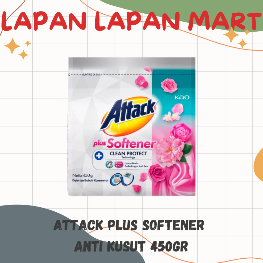 Attack Plus Softener 450gr Anti Kusut