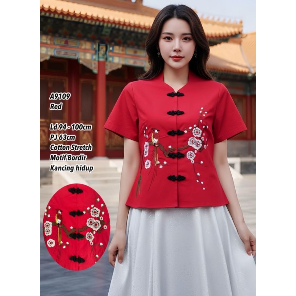 A9109 Blus Bordir
