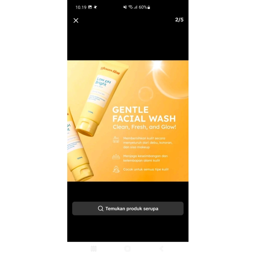 facial wash glow &bee