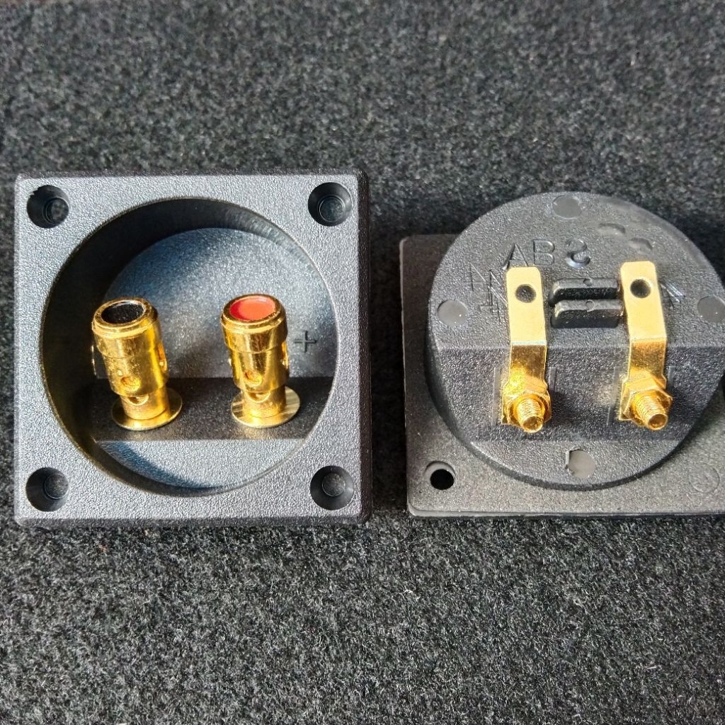 terminal box speaker jepit binding post Gold PEER