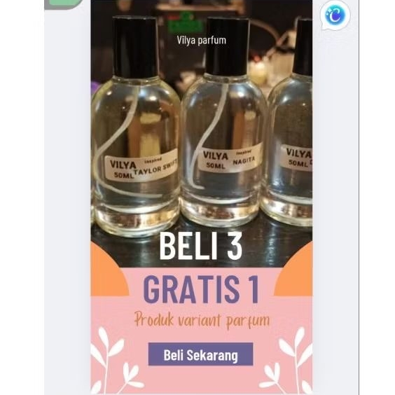 Vilya parfum 50ml Beli 3gratis 1