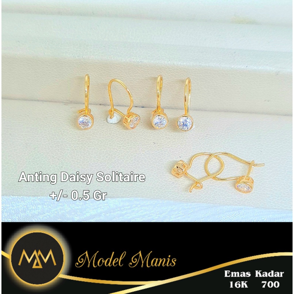 Anting Daisy Solitaire Kuning 700 kadar 16k