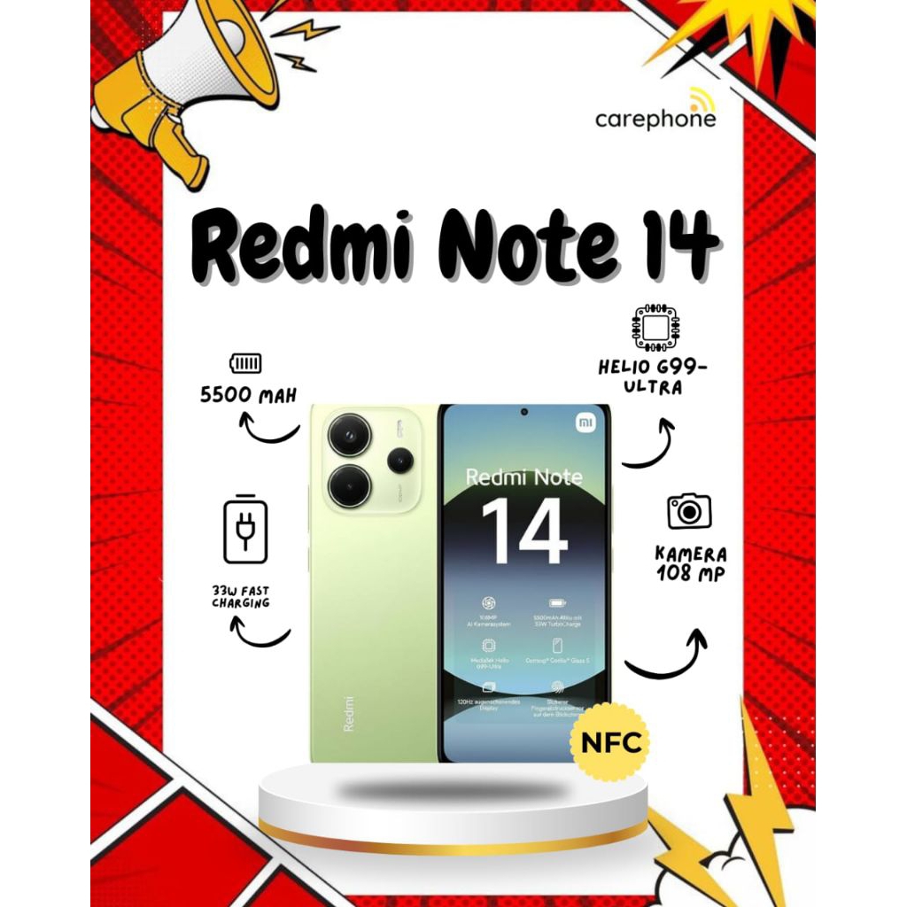 REDMI NOTE 14 8/128 - GARANSI RESMI