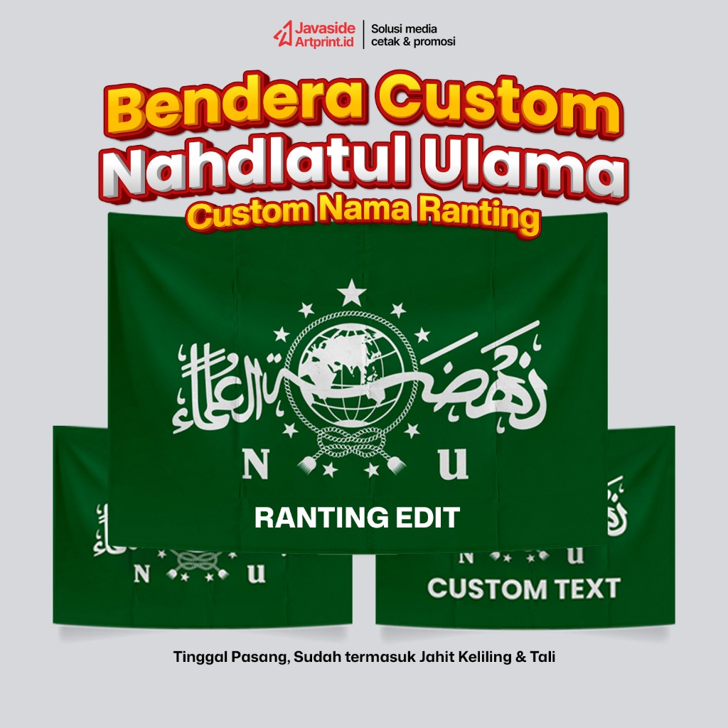 BENDERA NU - BENDERA NAHDLATUL ULAMA - CUSTOM BENDERA PC NU