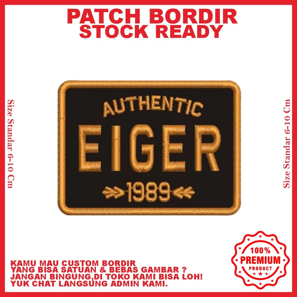 Emblem Patch Bordir Eiger High Quality - stitchsoul