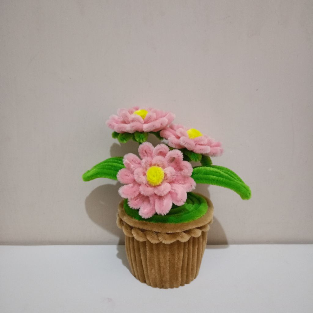 Bunga aster pot - Pipe cleaner - byzey