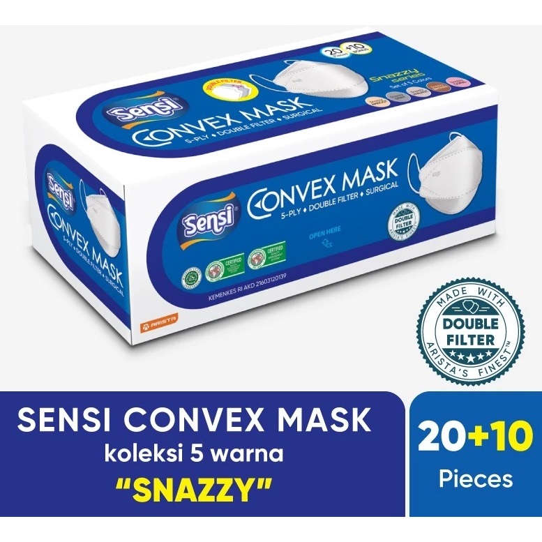 SENSI CONVEX MASK 20+10 PCS FLASHY