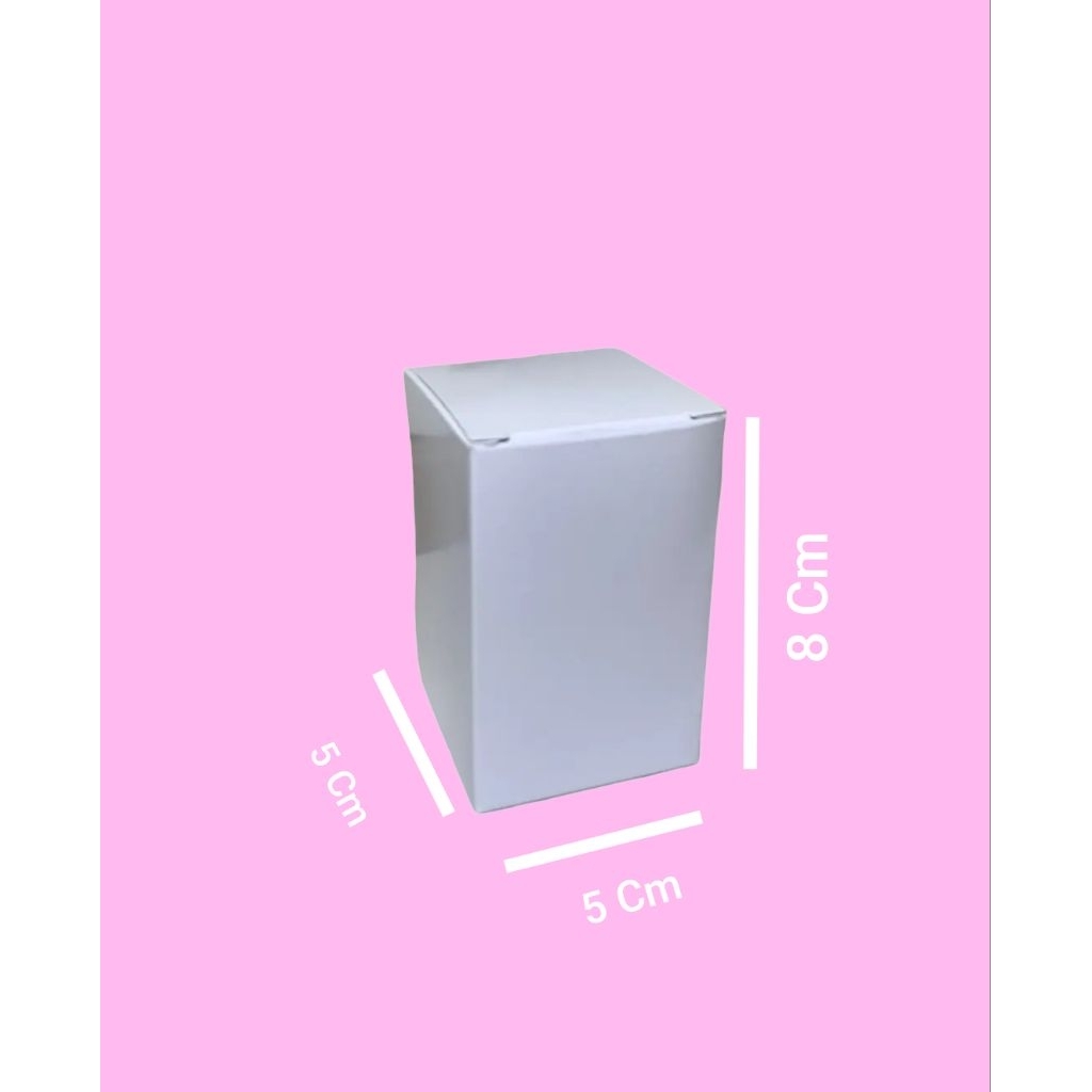 Box botol Putih full 5x5x8