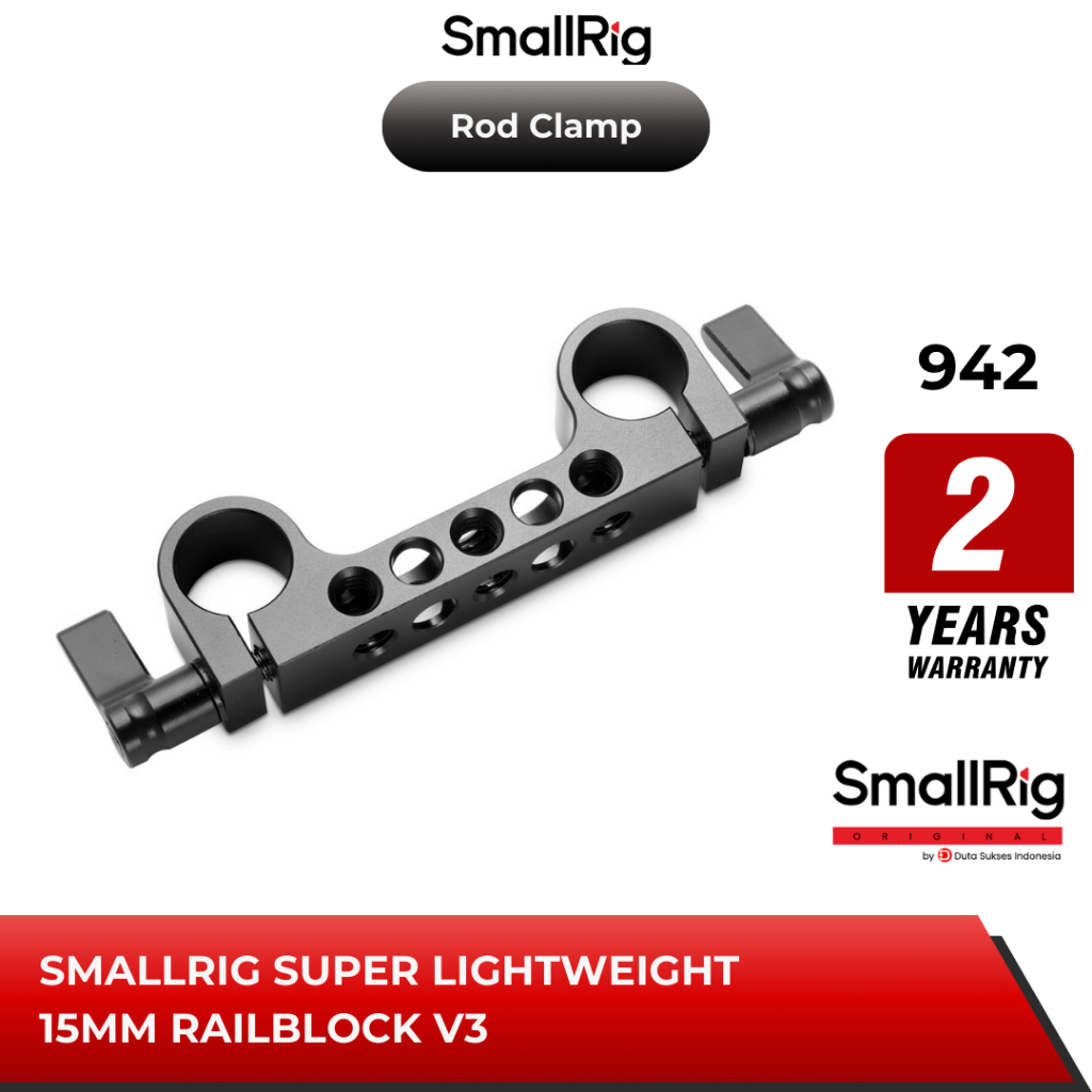 Smallrig Super Lightweight 15mm RailBlock v3 942
